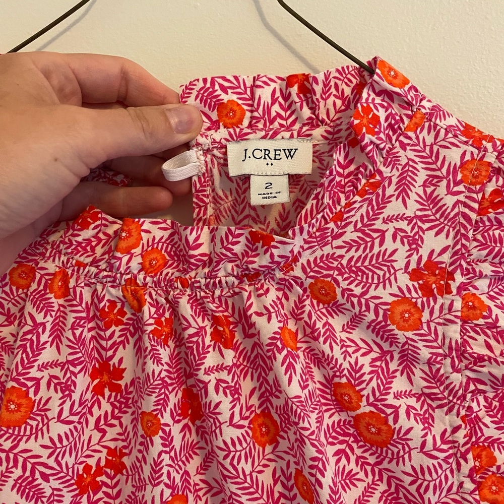 J. Crew Factory Pink Floral Midi Dress - Picture 2 of 4